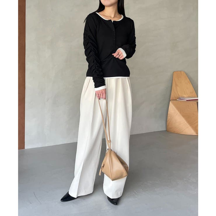 【CAPRICIEUX LE'MAGE】インナーSET袖ギャザーヘンリーＴ | PAL GROUP OUTLET | 詳細画像36 