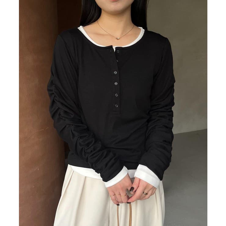 【CAPRICIEUX LE'MAGE】インナーSET袖ギャザーヘンリーＴ | PAL GROUP OUTLET | 詳細画像31 