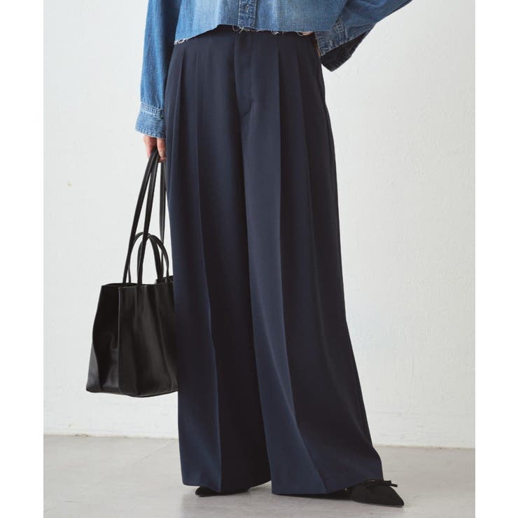 NVY | 【Loungedress】2タックワイドPT | PAL GROUP OUTLET
