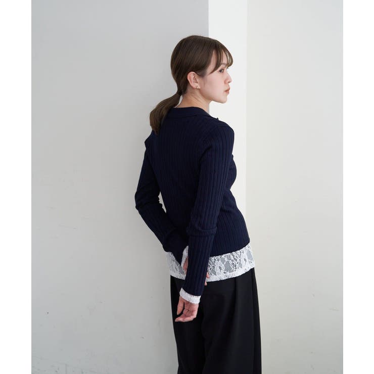 【SHENERY】ハーフジップリブニット | PAL GROUP OUTLET | 詳細画像6 