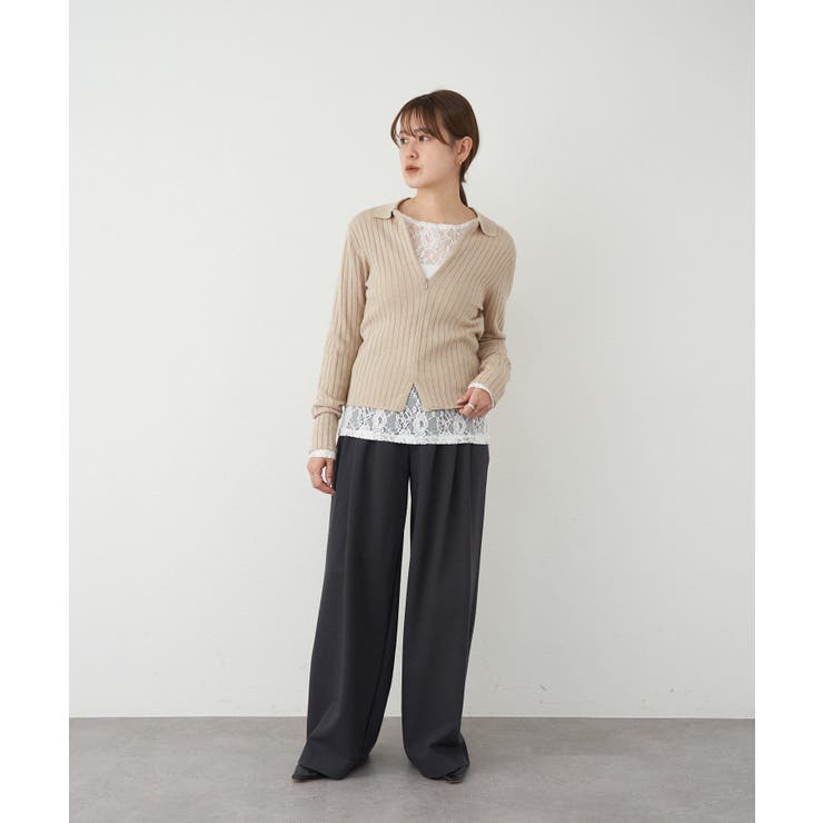 【SHENERY】ハーフジップリブニット | PAL GROUP OUTLET | 詳細画像15 