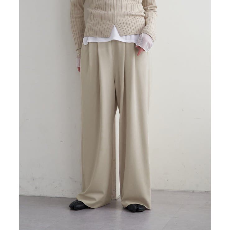 BEG | 【SHENERY】ポンチ2タックパンツ | PAL GROUP OUTLET