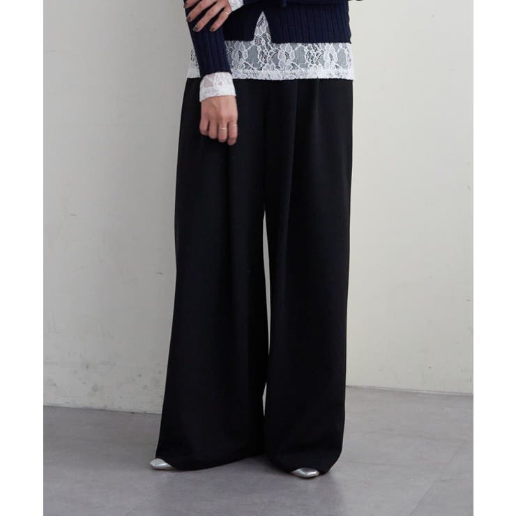 BLK | 【SHENERY】ポンチ2タックパンツ | PAL GROUP OUTLET