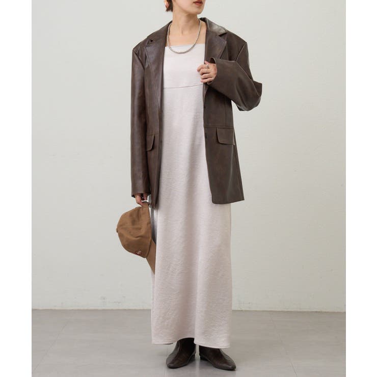 BEG | 【SHENERY】サテンキャミワンピース | PAL GROUP OUTLET