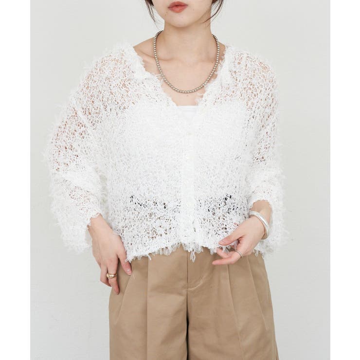 【SHENERY】チュールヤーンネップカーディガン | PAL GROUP OUTLET | 詳細画像7 