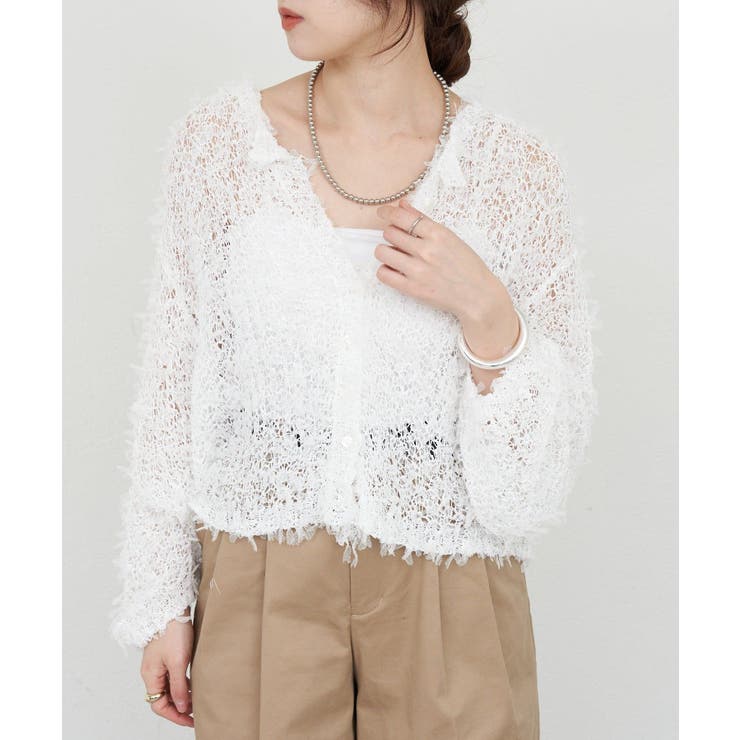 【SHENERY】チュールヤーンネップカーディガン | PAL GROUP OUTLET | 詳細画像8 