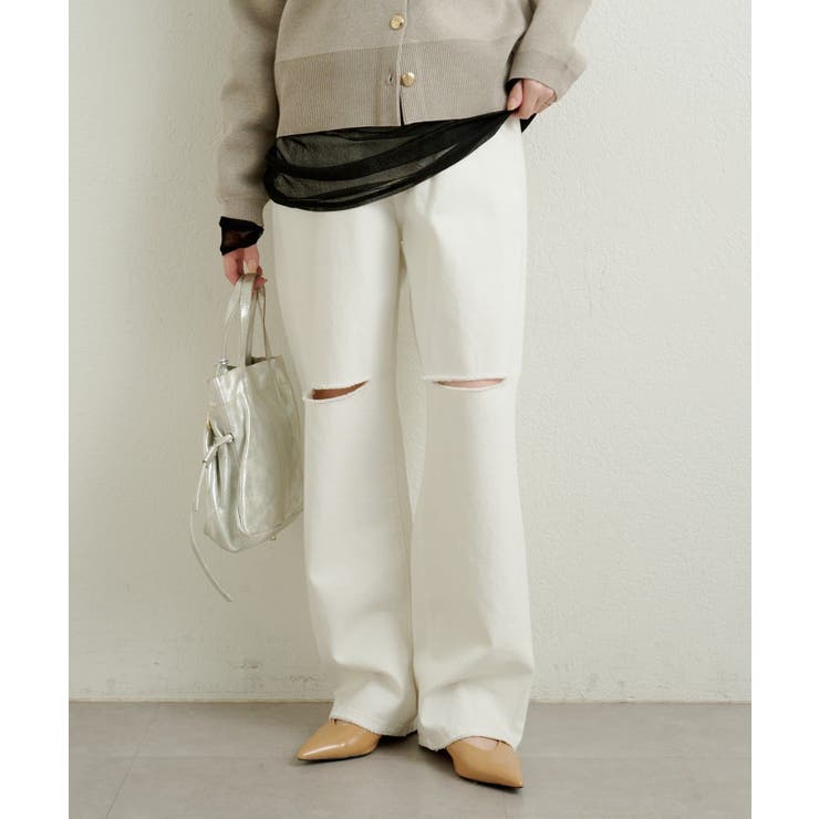 【Omekashi】ダメージデニムパンツ | PAL GROUP OUTLET | 詳細画像3 