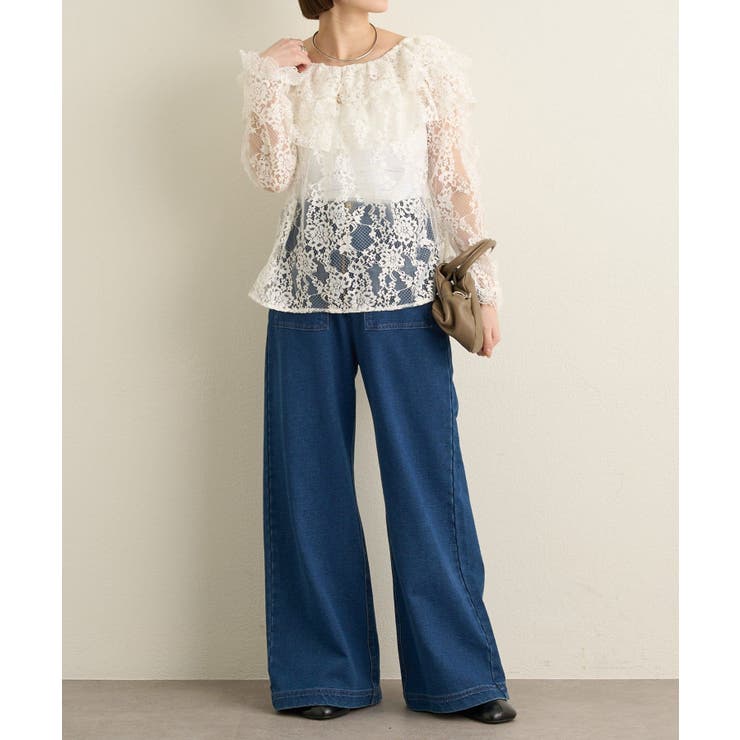 【Omekashi】レースラッフルブラウス | PAL GROUP OUTLET | 詳細画像28 