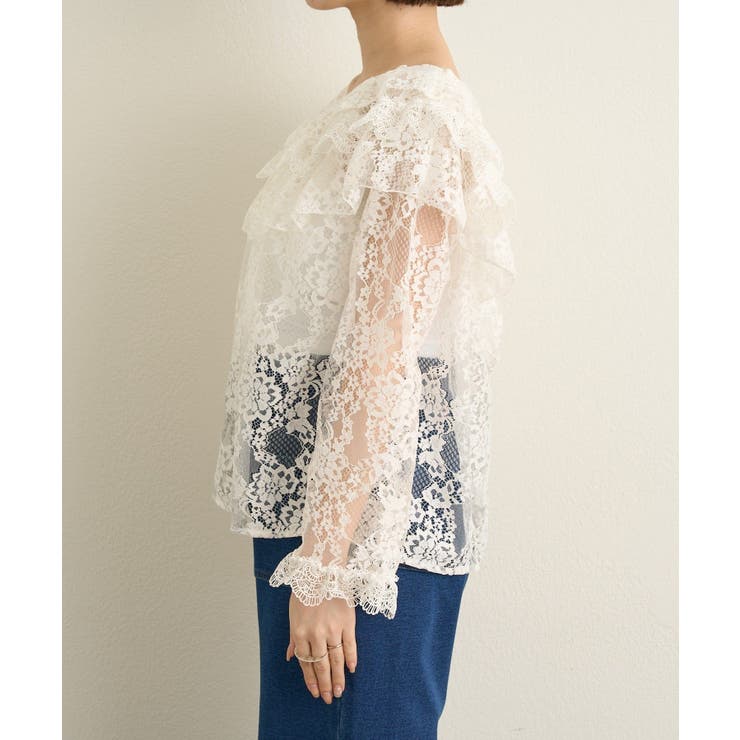 【Omekashi】レースラッフルブラウス | PAL GROUP OUTLET | 詳細画像31 