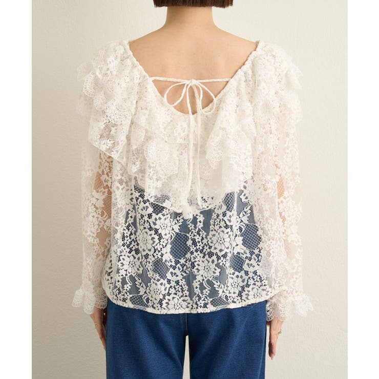 【Omekashi】レースラッフルブラウス | PAL GROUP OUTLET | 詳細画像32 