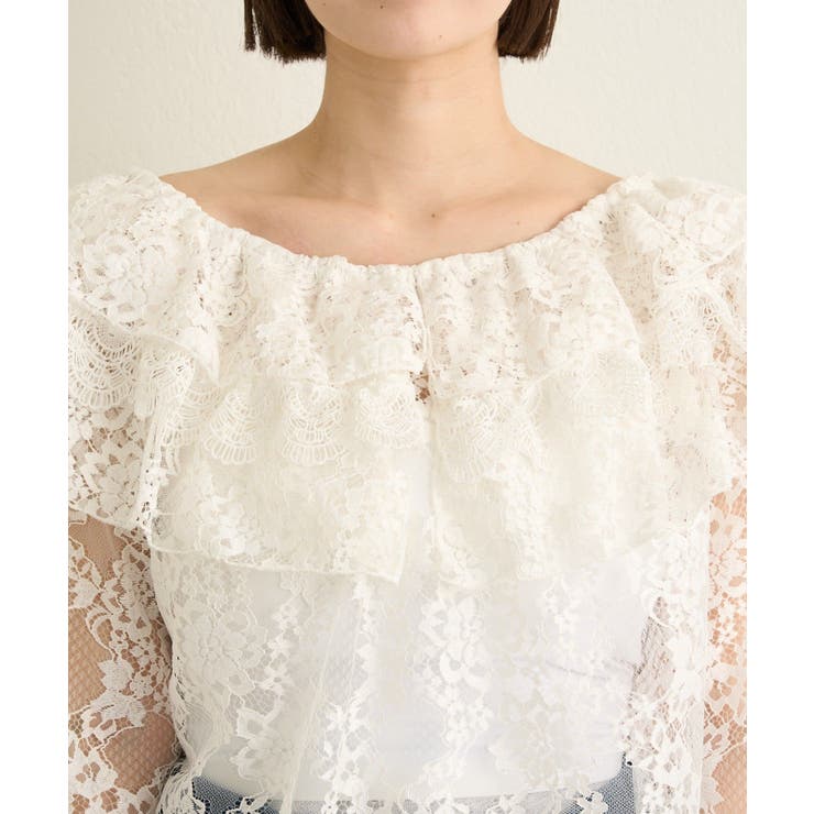 【Omekashi】レースラッフルブラウス | PAL GROUP OUTLET | 詳細画像34 