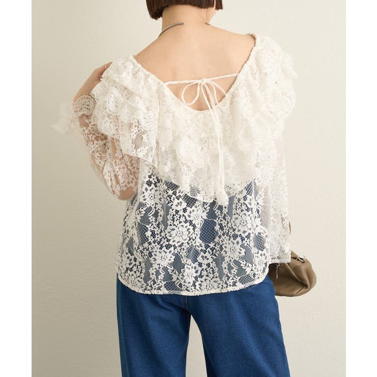 【Omekashi】レースラッフルブラウス | PAL GROUP OUTLET | 詳細画像6 