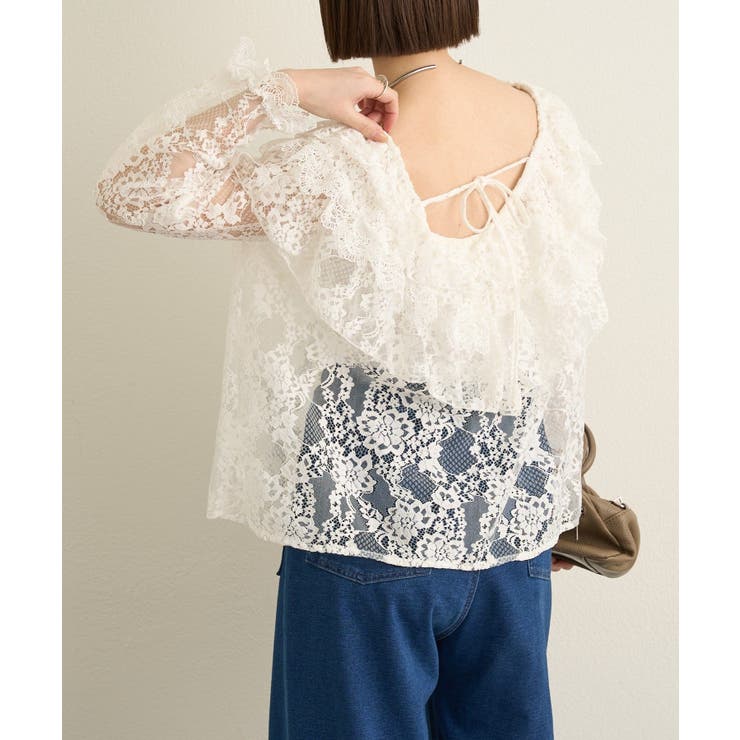 【Omekashi】レースラッフルブラウス | PAL GROUP OUTLET | 詳細画像7 