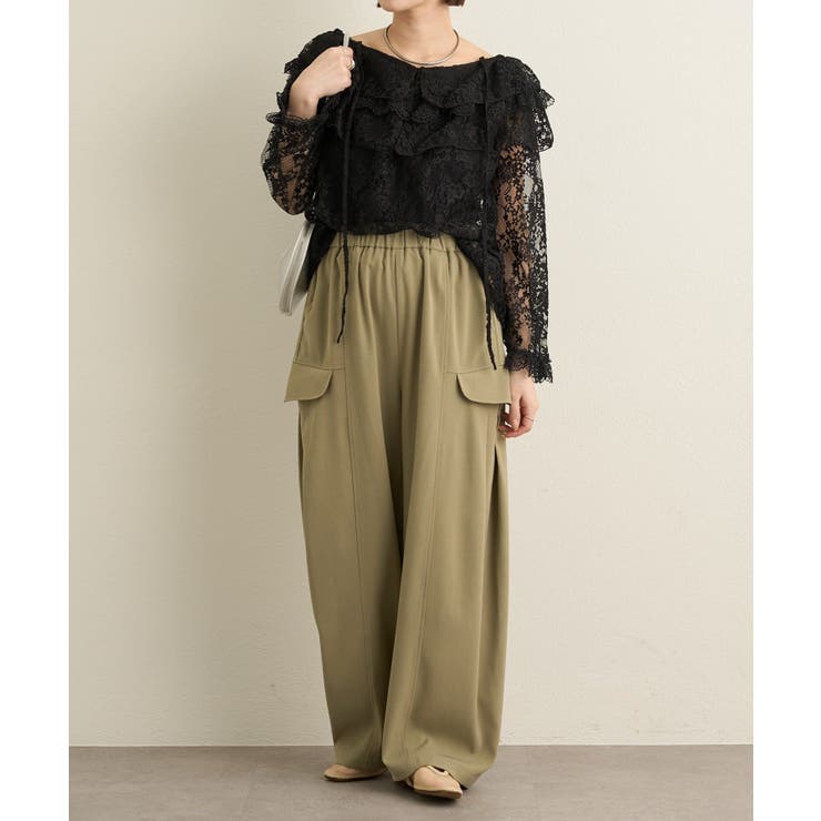 【Omekashi】レースラッフルブラウス | PAL GROUP OUTLET | 詳細画像47 