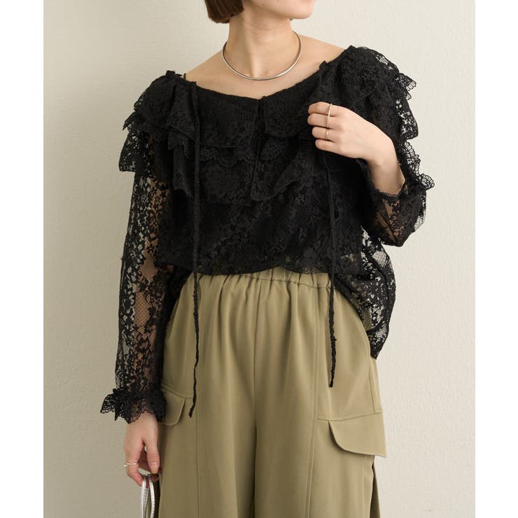 【Omekashi】レースラッフルブラウス | PAL GROUP OUTLET | 詳細画像39 
