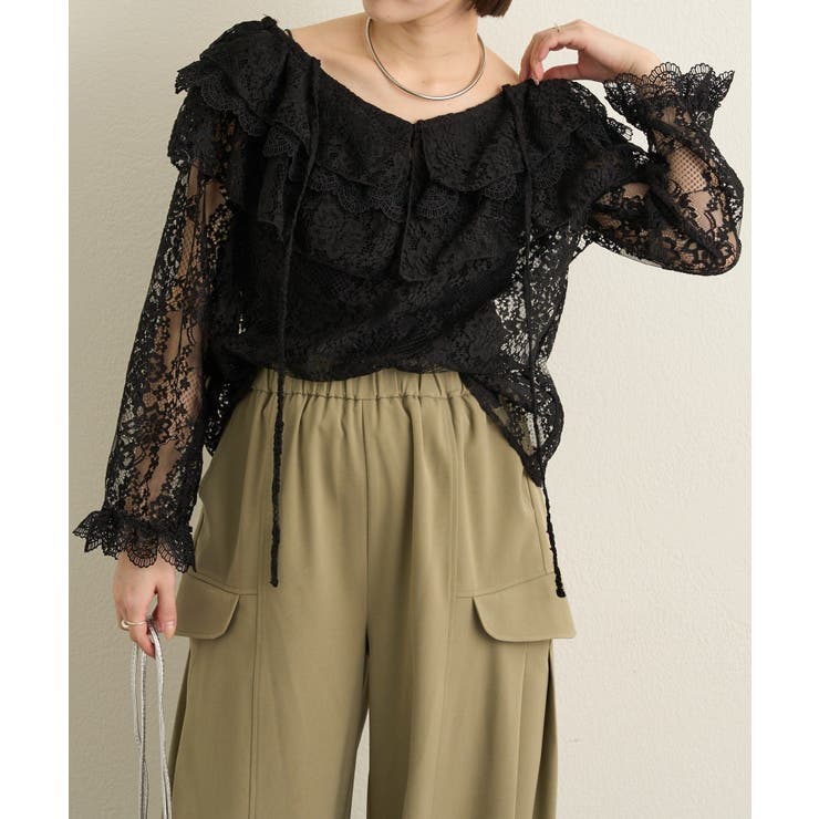 【Omekashi】レースラッフルブラウス | PAL GROUP OUTLET | 詳細画像40 