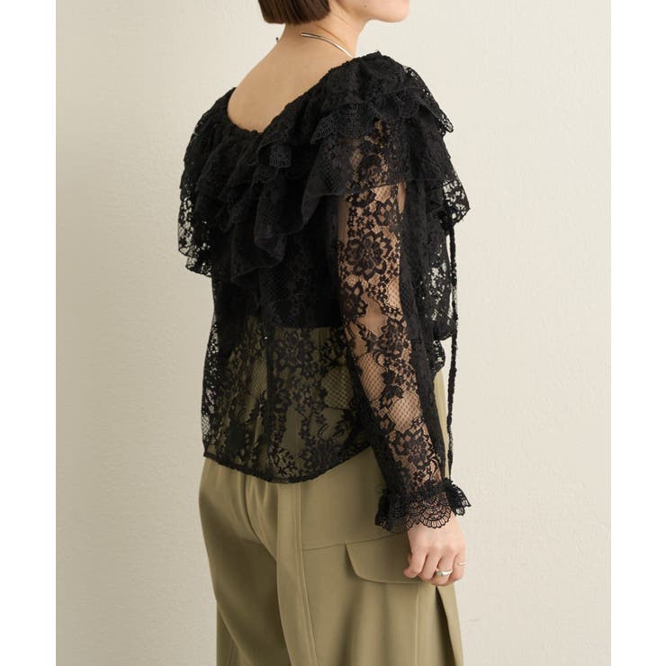 【Omekashi】レースラッフルブラウス | PAL GROUP OUTLET | 詳細画像43 