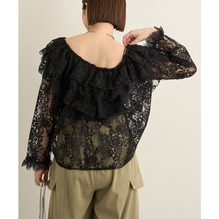 【Omekashi】レースラッフルブラウス | PAL GROUP OUTLET | 詳細画像44 
