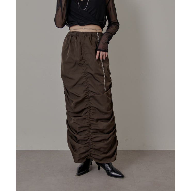 BRN | 【mline】[mline]ギャザーカーゴスカート | PAL GROUP OUTLET