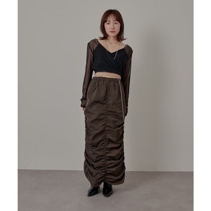 【mline】[mline]ギャザーカーゴスカート | PAL GROUP OUTLET | 詳細画像7 