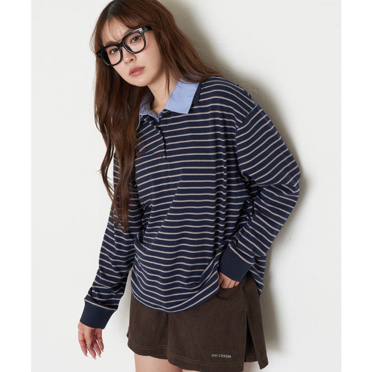 NVY | 【RAY CASSIN】ボーダーポロT | PAL GROUP OUTLET
