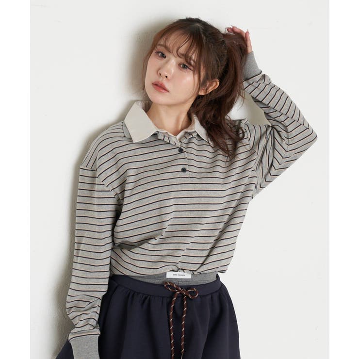 【RAY CASSIN】ボーダーポロT | PAL GROUP OUTLET | 詳細画像1 