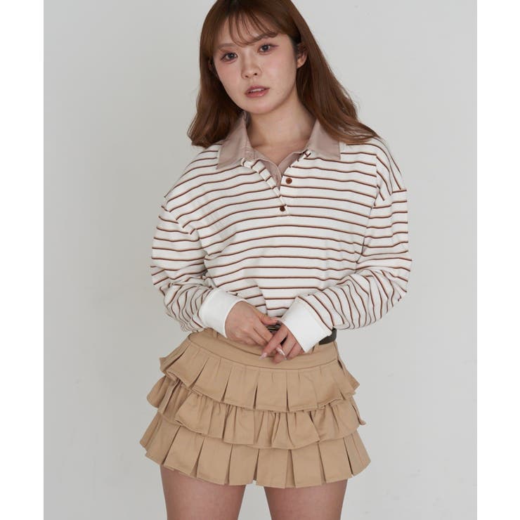 【RAY CASSIN】ボーダーポロT | PAL GROUP OUTLET | 詳細画像17 