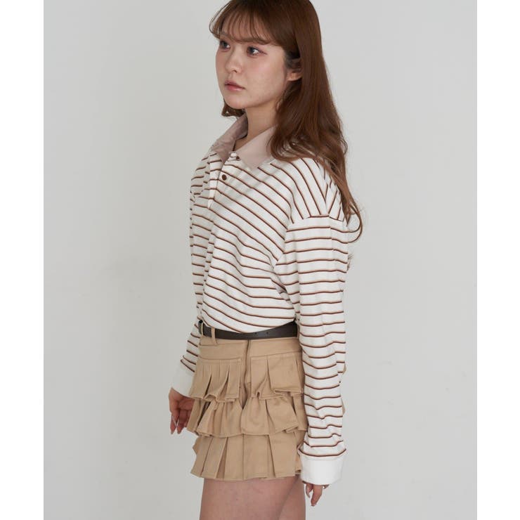 【RAY CASSIN】ボーダーポロT | PAL GROUP OUTLET | 詳細画像18 