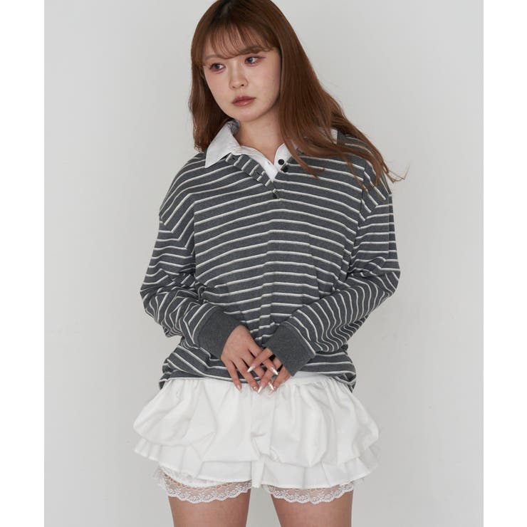 【RAY CASSIN】ボーダーポロT | PAL GROUP OUTLET | 詳細画像23 