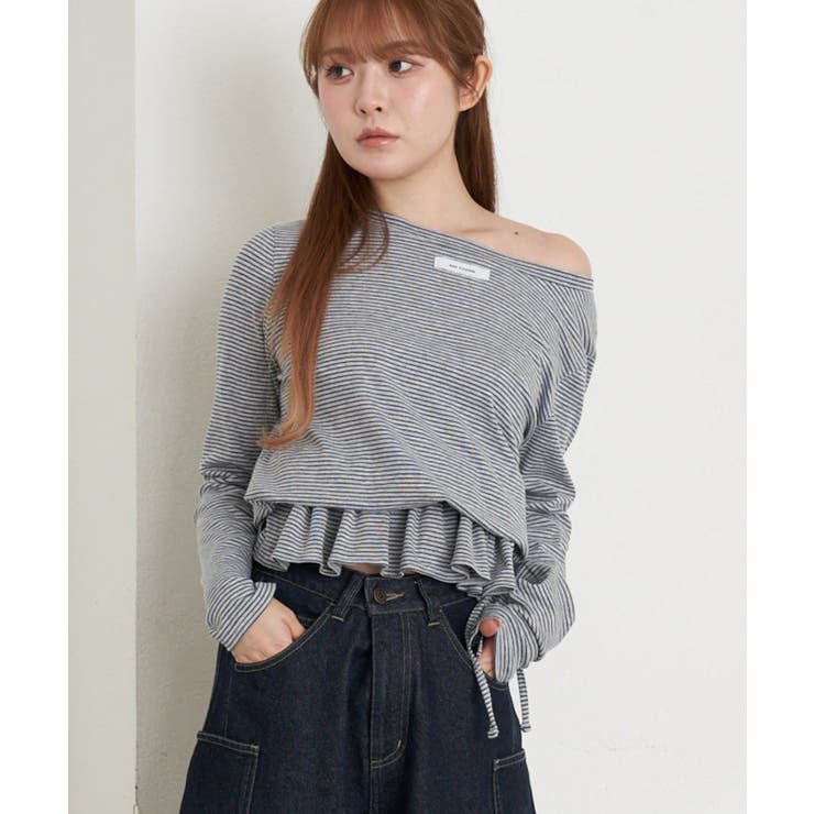 B/NVY | 【RAY CASSIN】ペプラムロンT | PAL GROUP OUTLET