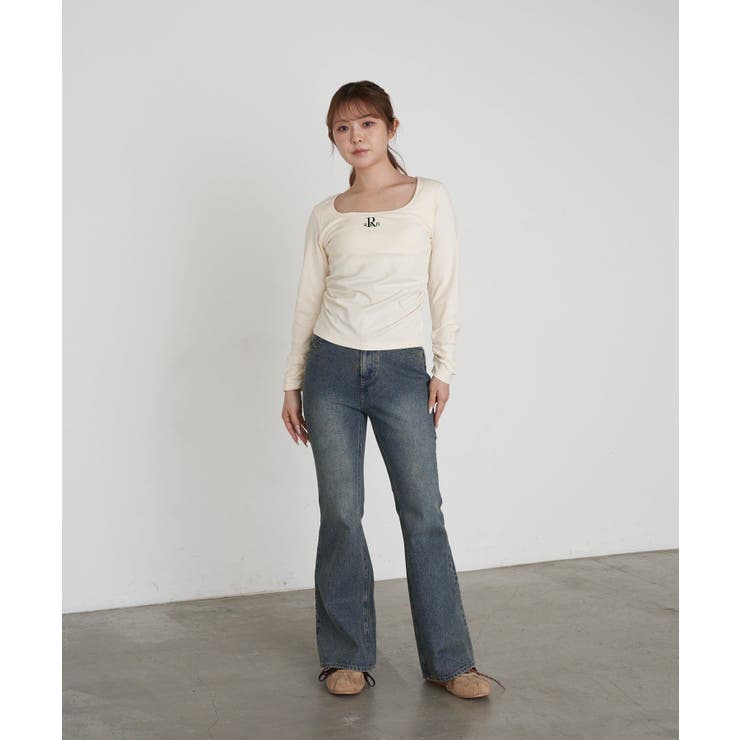 【RAY CASSIN】ロゴ刺?カップ付UネックロンT | PAL GROUP OUTLET | 詳細画像5 