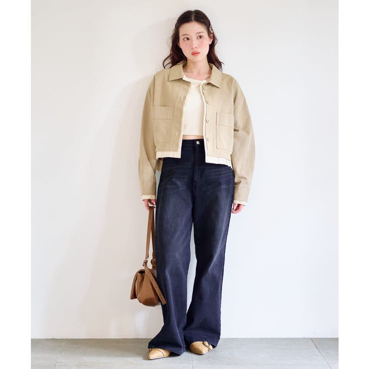 【Kastane】レイヤードショートシャツジャケット | PAL GROUP OUTLET | 詳細画像13 