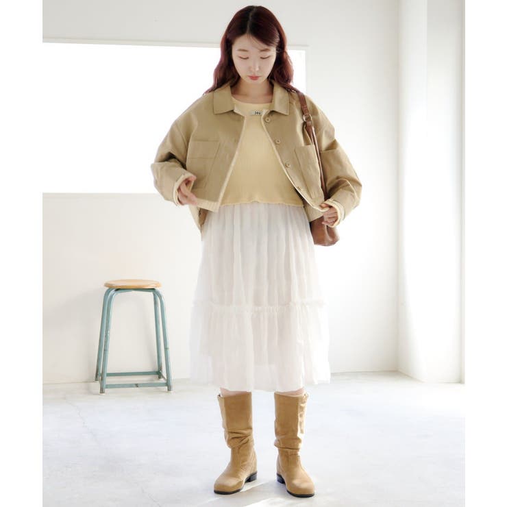 【Kastane】レイヤードショートシャツジャケット | PAL GROUP OUTLET | 詳細画像16 