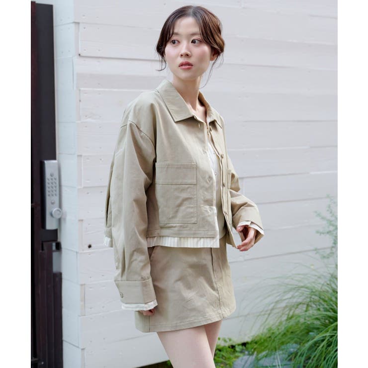 【Kastane】レイヤードショートシャツジャケット | PAL GROUP OUTLET | 詳細画像4 