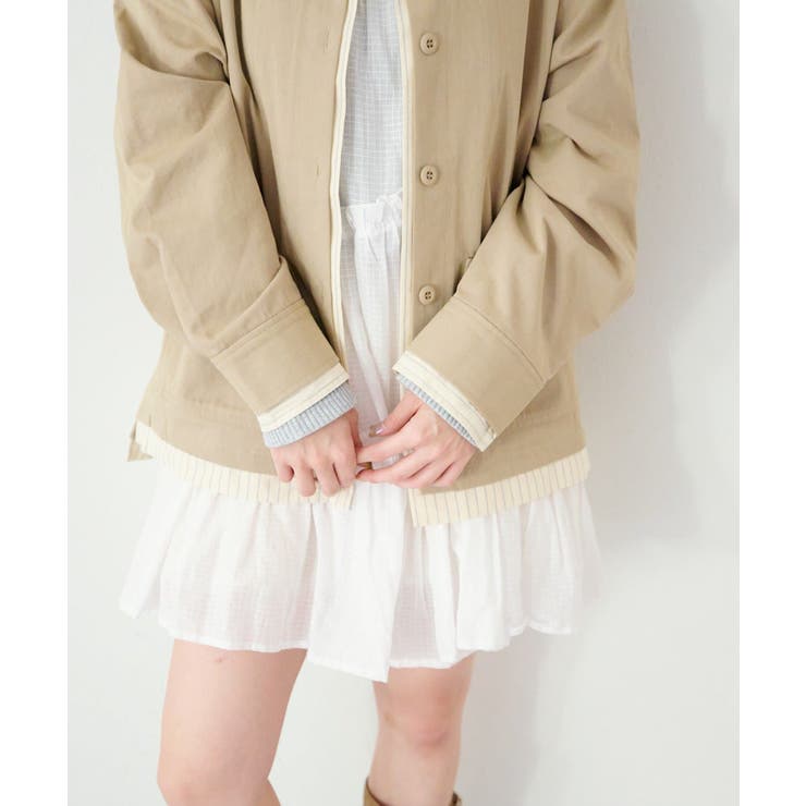 【Kastane】レイヤードミドルシャツジャケット | PAL GROUP OUTLET | 詳細画像14 