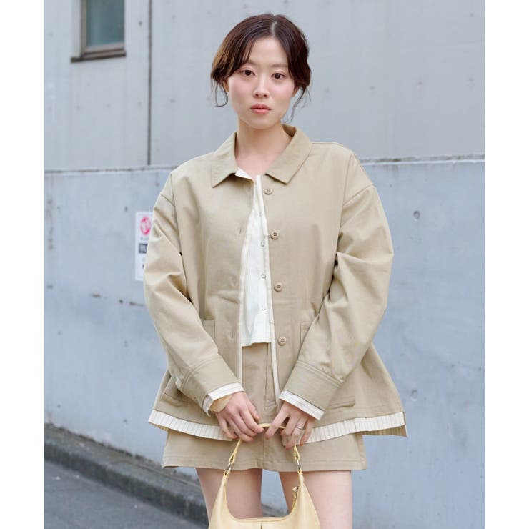 【Kastane】レイヤードミドルシャツジャケット | PAL GROUP OUTLET | 詳細画像1 