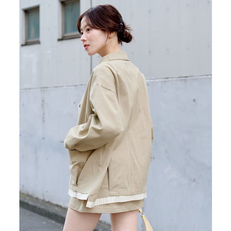 【Kastane】レイヤードミドルシャツジャケット | PAL GROUP OUTLET | 詳細画像3 