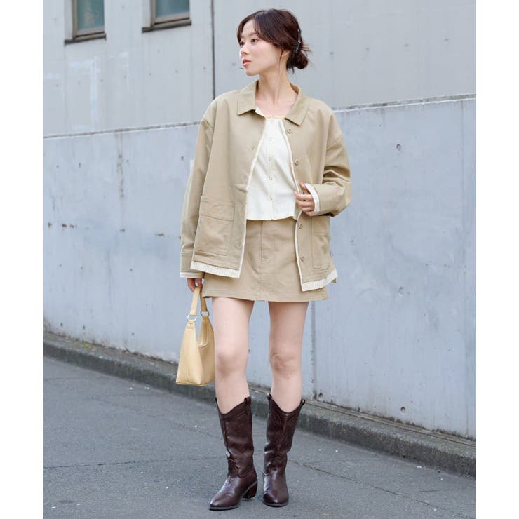 【Kastane】レイヤードミドルシャツジャケット | PAL GROUP OUTLET | 詳細画像4 