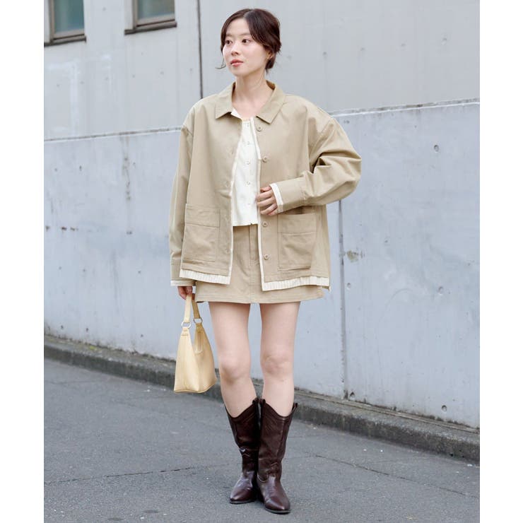 【Kastane】レイヤードミドルシャツジャケット | PAL GROUP OUTLET | 詳細画像5 