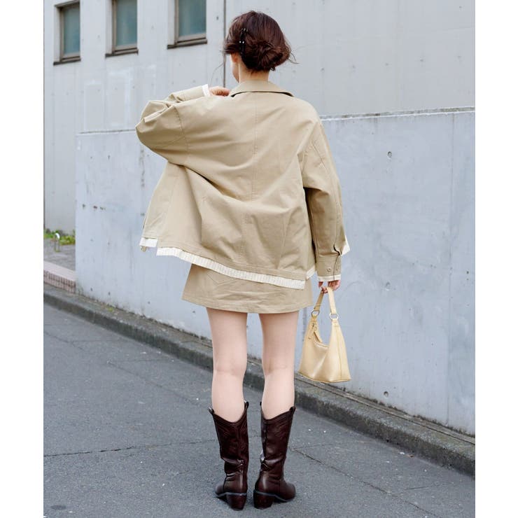 【Kastane】レイヤードミドルシャツジャケット | PAL GROUP OUTLET | 詳細画像7 