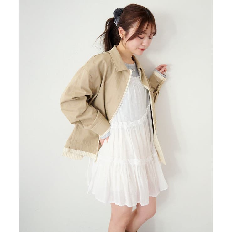 【Kastane】レイヤードミドルシャツジャケット | PAL GROUP OUTLET | 詳細画像8 