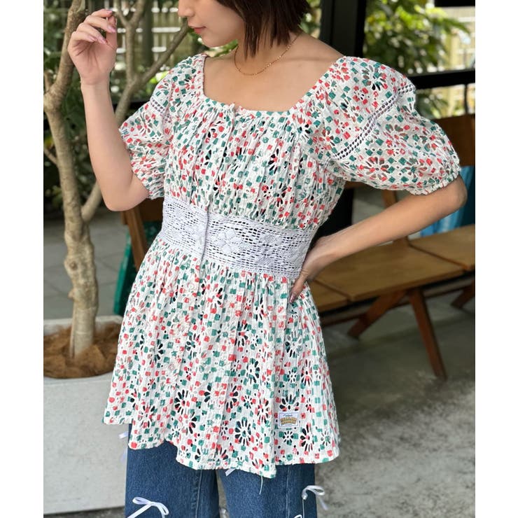 OFFWHY | 【Ciaopanic】H.S刺繍プリントレースチュニックワンピ | PAL GROUP OUTLET