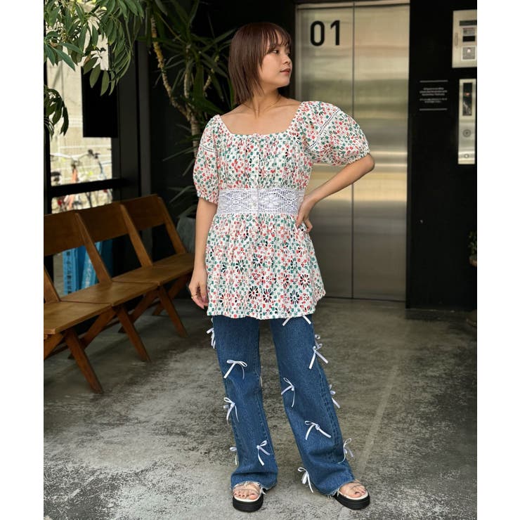 【Ciaopanic】H.S刺繍プリントレースチュニックワンピ | PAL GROUP OUTLET | 詳細画像8 