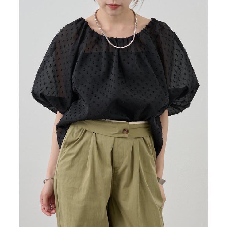 BLK | 【SHENERY】ドビーブラウス | PAL GROUP OUTLET