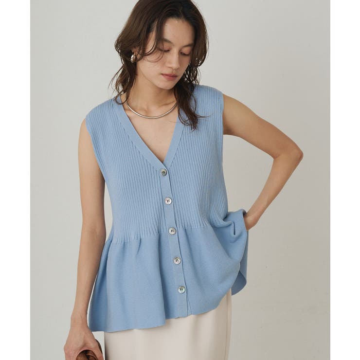 SAX | 【Loungedress】ペプラムノースリKN | PAL GROUP OUTLET