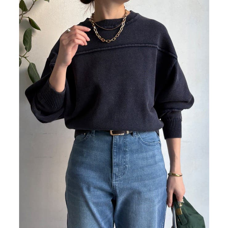 【DouDou】ピグメント加工スウエットライクニット | PAL GROUP OUTLET | 詳細画像17 