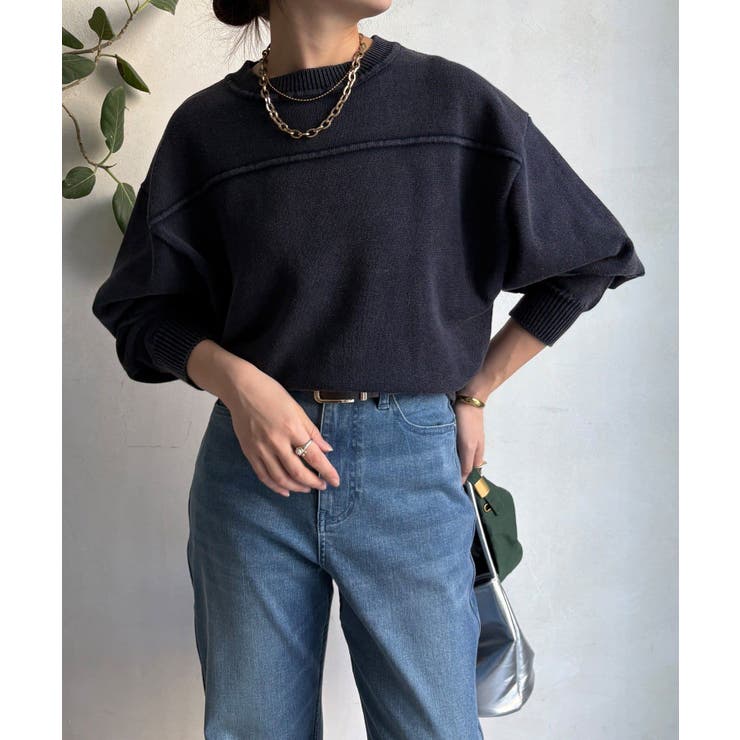 【DouDou】ピグメント加工スウエットライクニット | PAL GROUP OUTLET | 詳細画像18 