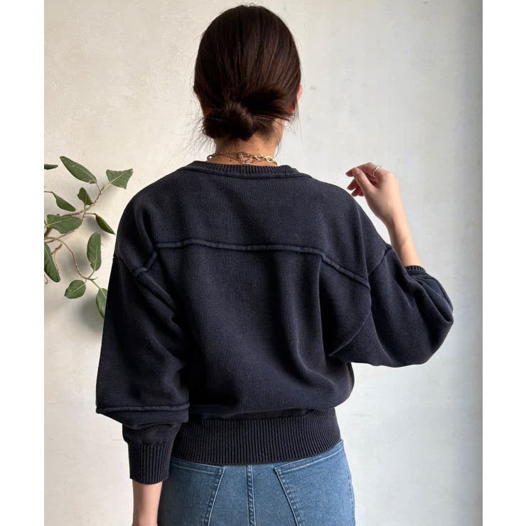 【DouDou】ピグメント加工スウエットライクニット | PAL GROUP OUTLET | 詳細画像19 