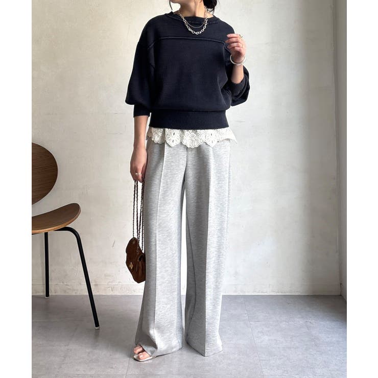 【DouDou】ピグメント加工スウエットライクニット | PAL GROUP OUTLET | 詳細画像2 