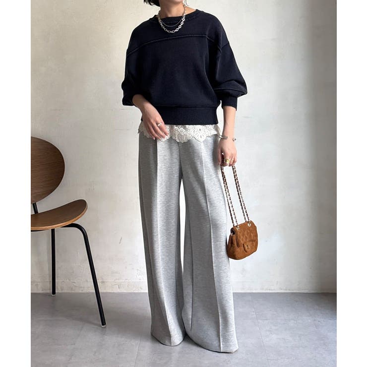 【DouDou】ピグメント加工スウエットライクニット | PAL GROUP OUTLET | 詳細画像3 